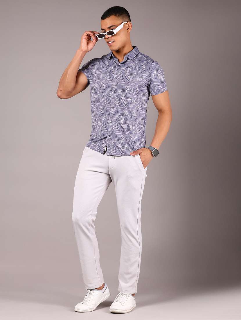 men solid md rise casual chinos  - 21906788 -  Standard Image - 5