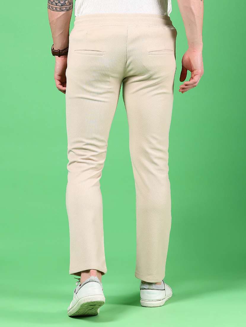 men solid md rise casual chinos  - 21906790 -  Standard Image - 3