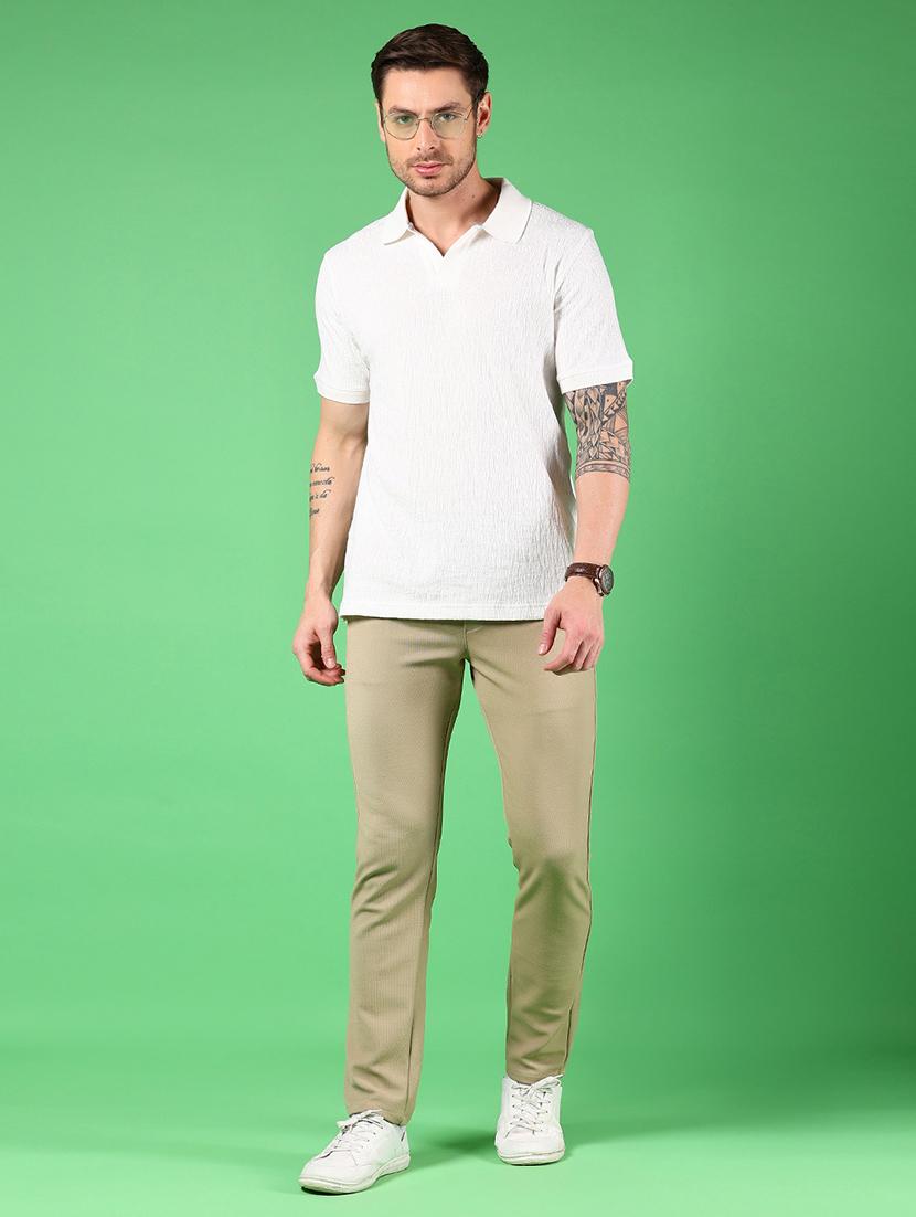 men solid md rise casual chinos - 21906791 - Standard Image - 5
