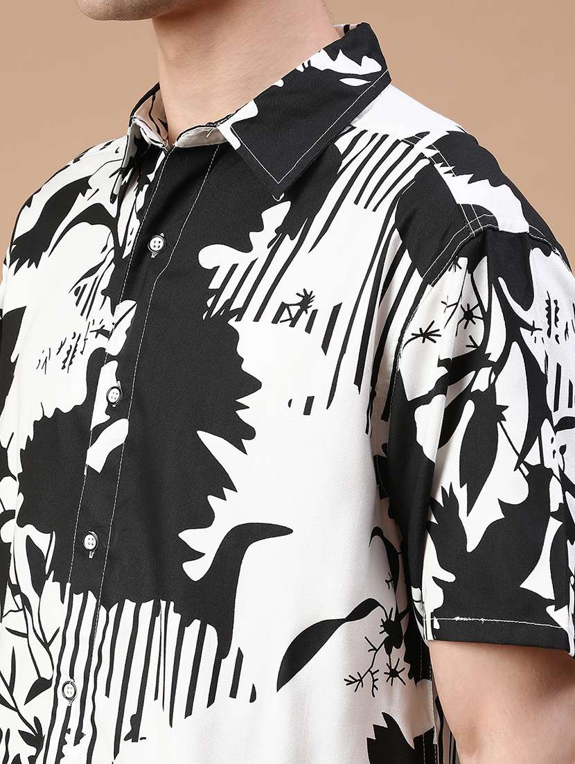 men printed collared short sleeve casual shirt - 21906809 -  Standard Image - 5