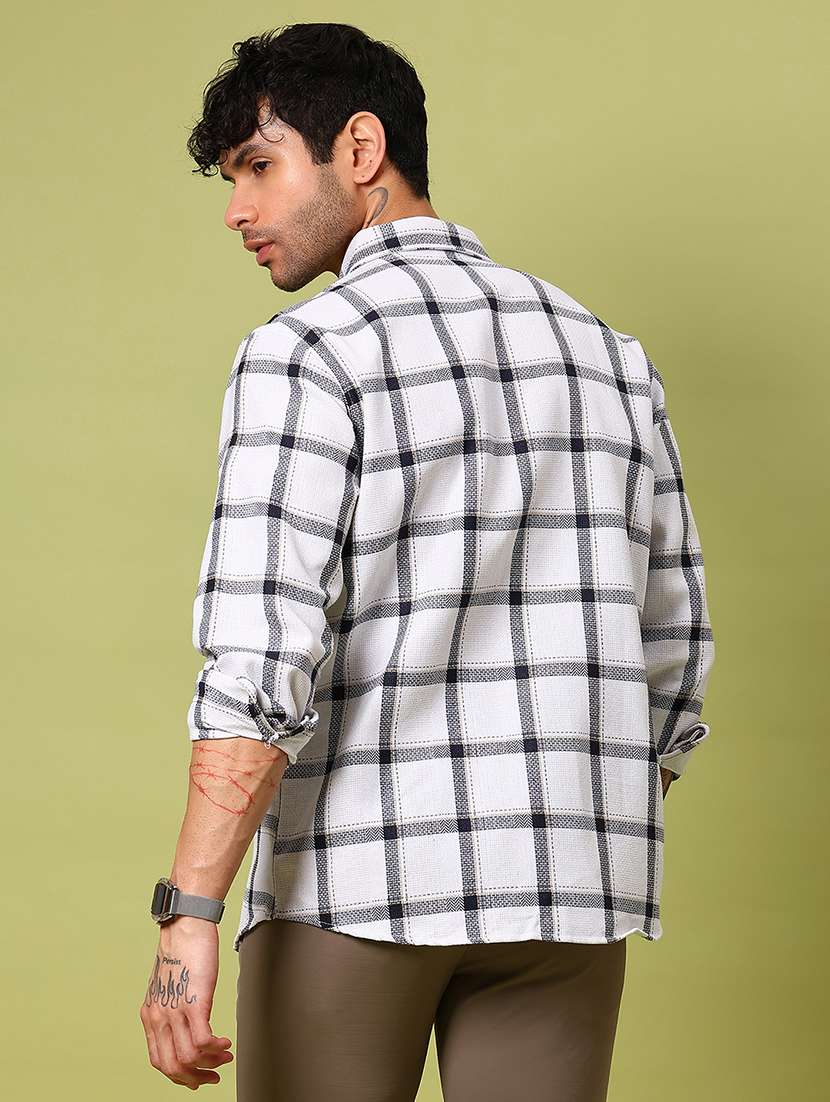 men checkered long sleeve regular fit casual shirt - 21906840 -  Standard Image - 3