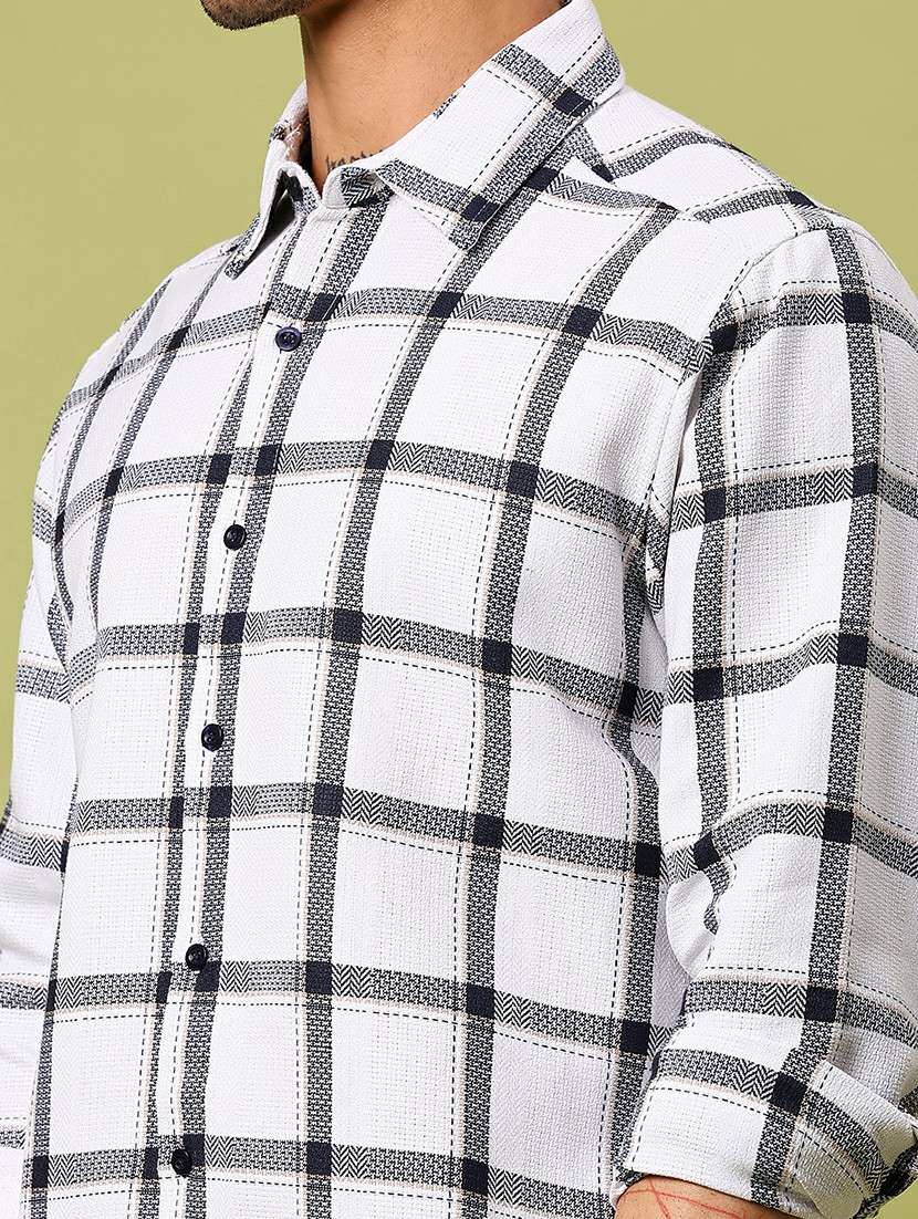 men checkered long sleeve regular fit casual shirt - 21906840 -  Standard Image - 5