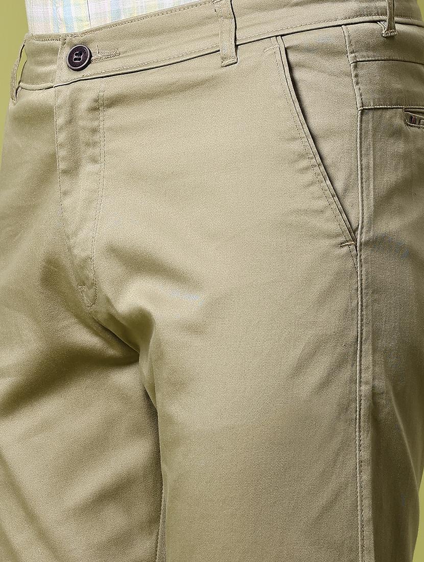 men solid mid rise straight fit chinos - 21906849 - Standard Image - 5