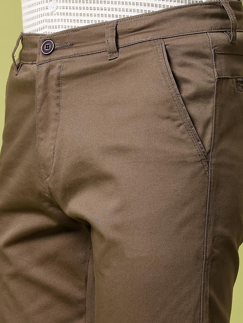 men solid mid rise slim fit chinos - 21906851 - Standard Image - 5