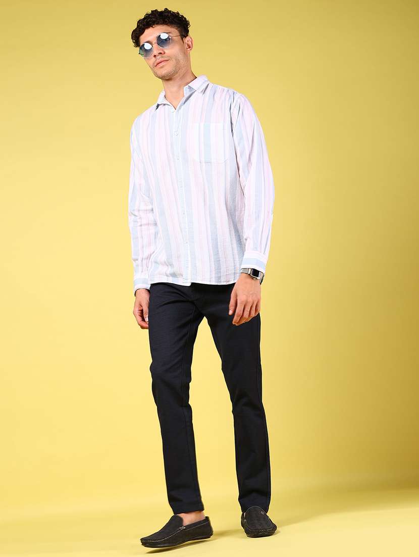 men solid mid rise straight fit chinos  - 21906853 -  Standard Image - 5