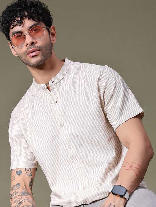 men self design short sleeve regular fit casual shirt - 21906862 -  Standard Image - 0