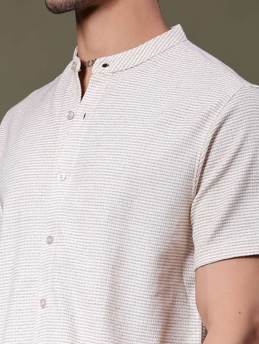 men self design short sleeve regular fit casual shirt - 21906862 -  Standard Image - 5
