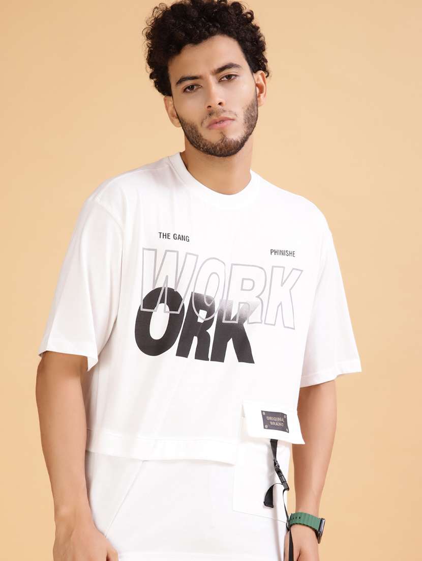 men typographic short sleeve regular fit t-shirt - 21906872 -  Zoom Image - 0