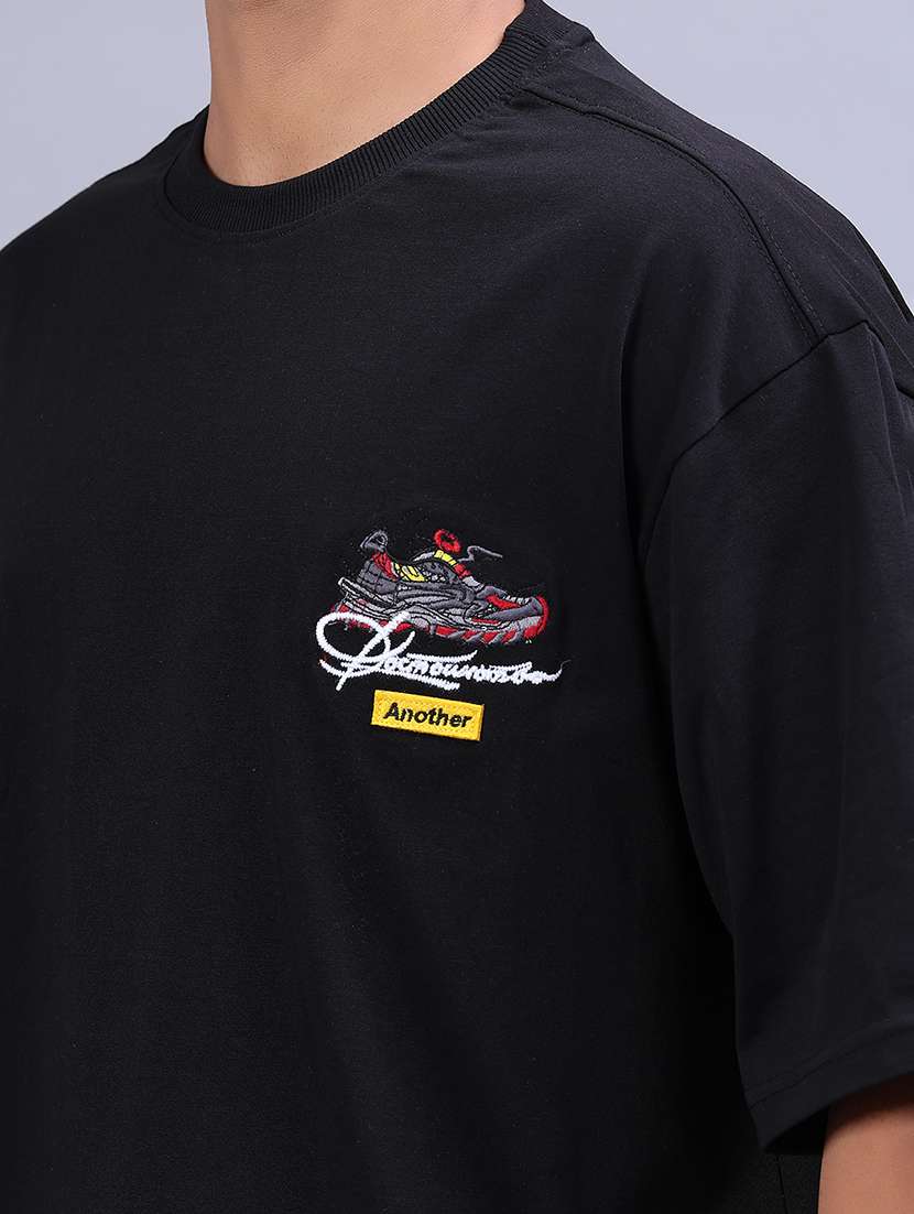 men back print short sleeve oversized t-shirt - 21906877 - Standard Image - 3