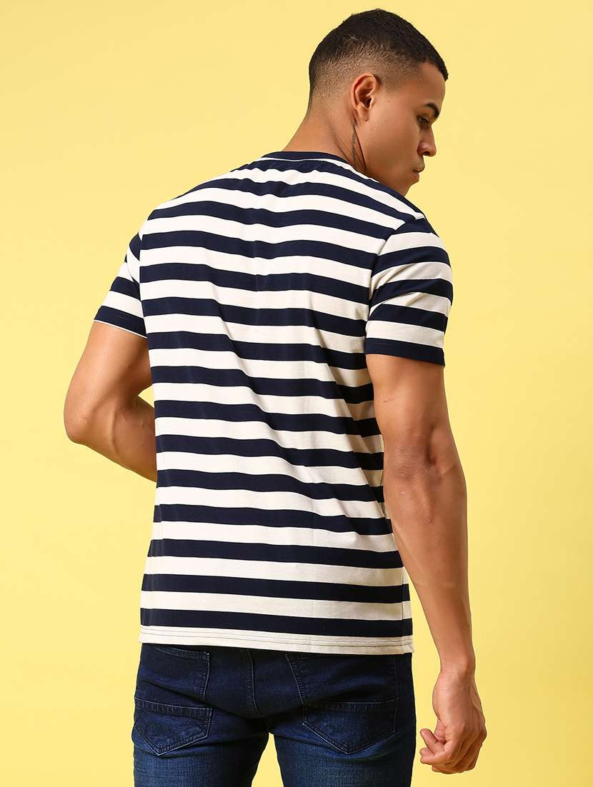 men striped short sleeve regular fit t-shirt - 21906880 -  Standard Image - 3