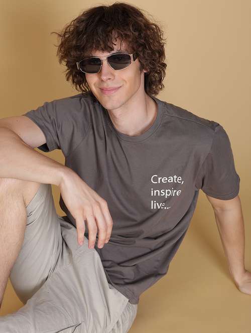 men front & back print round neck regular fit t-shirt - 21906898 - Standard Image - 0