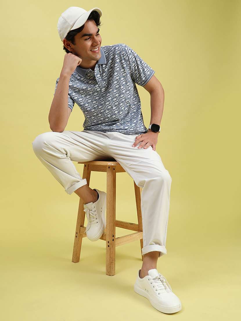 men printed short sleeve regular fit polo t-shirt - 21906909 -  Standard Image - 3