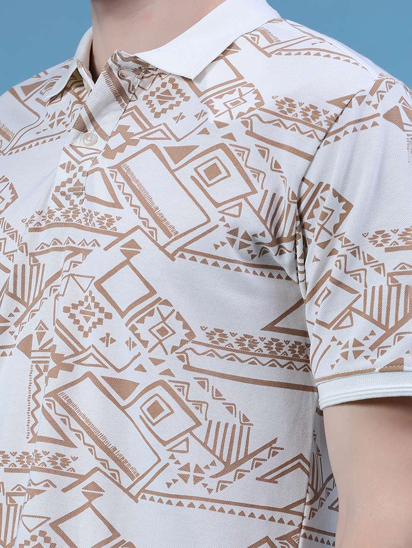 men printed short sleeve regular fit polo t-shirt - 21906910 -  Standard Image - 3