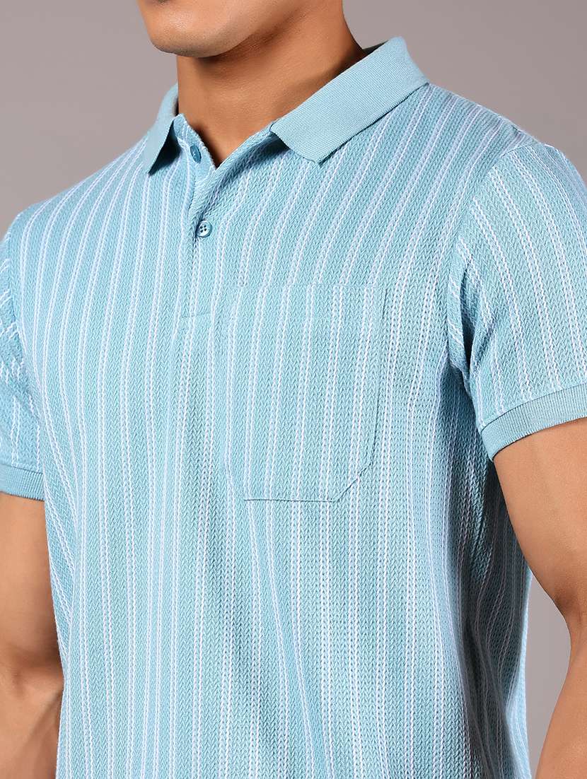 men striped short sleeve regular fit polo t-shirt - 21906922 -  Standard Image - 3