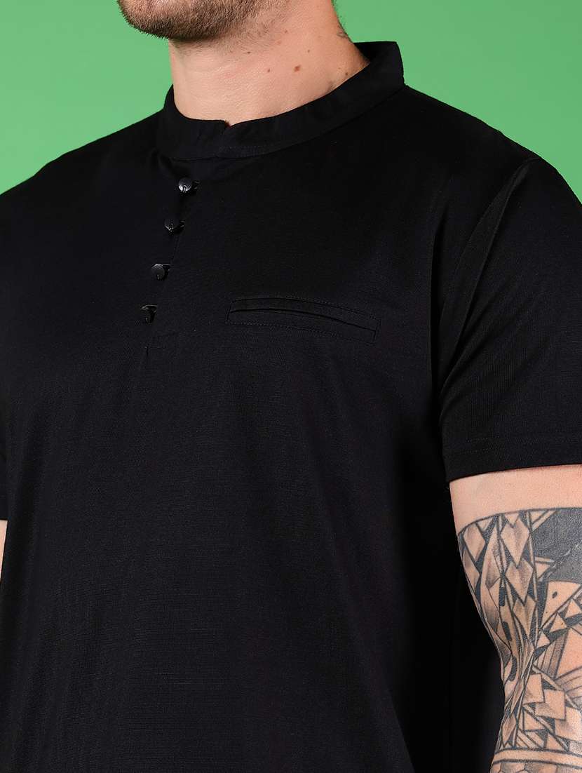 men solid short sleeve regular fit t-shirt - 21906924 -  Standard Image - 3