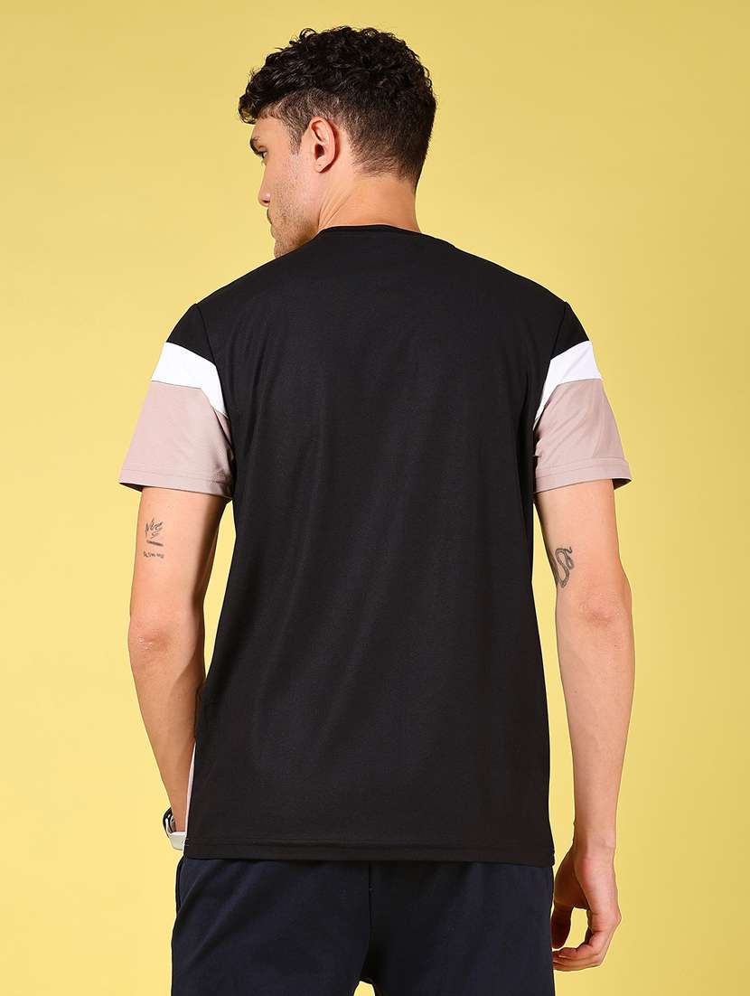 men color block short sleeve regular fit t-shirt - 21906925 - Standard Image - 3