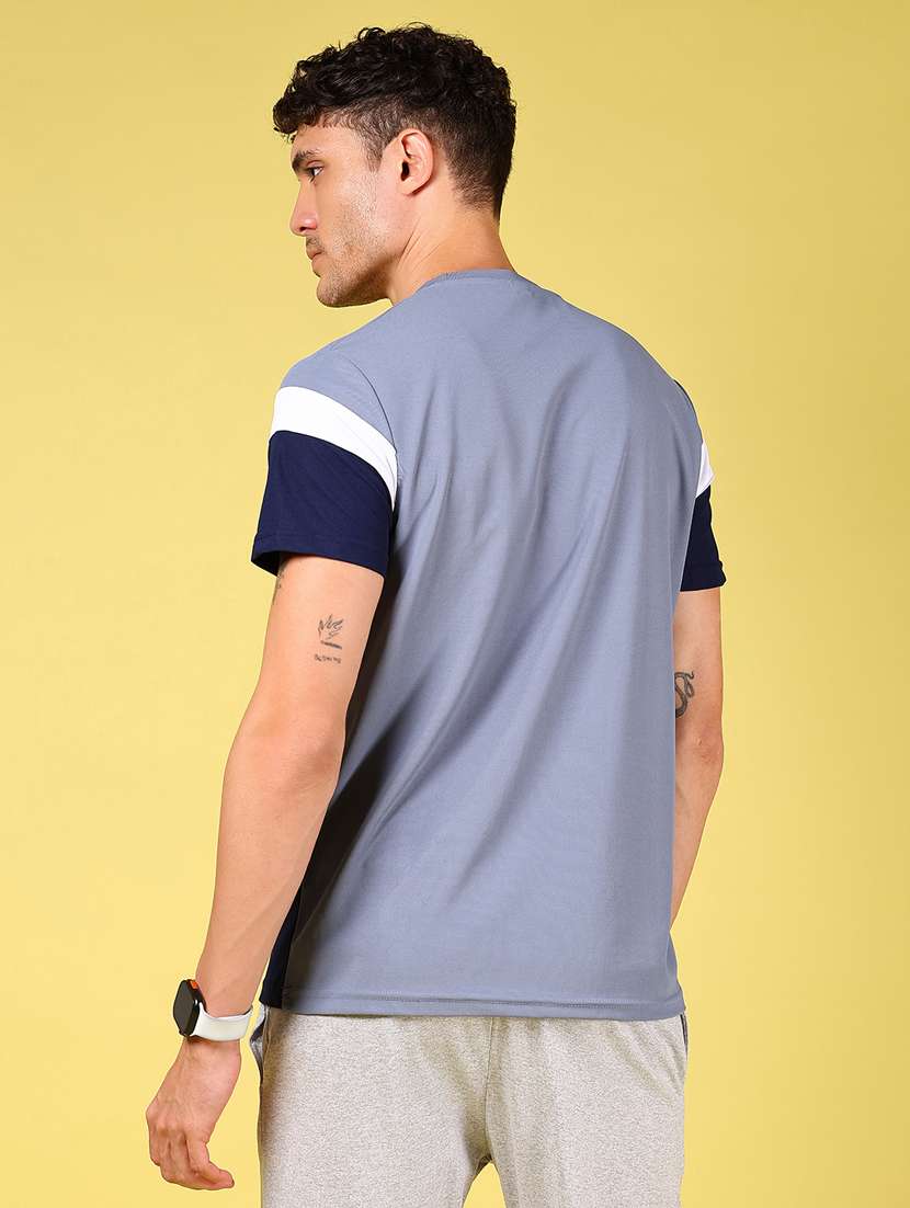 men color block short sleeve regular fit t-shirt - 21906926 -  Standard Image - 3