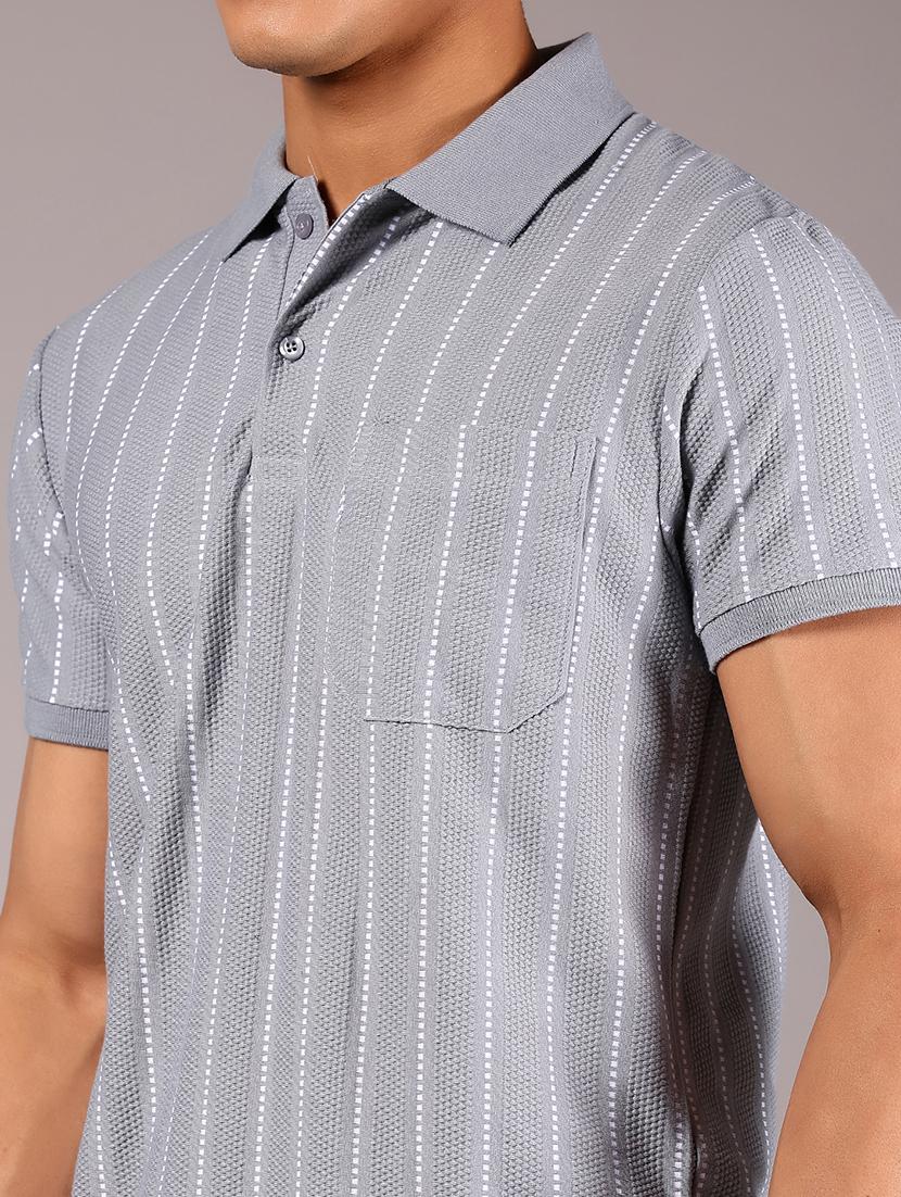 men striped short sleeve regular fit polo t-shirt - 21906933 - Standard Image - 3