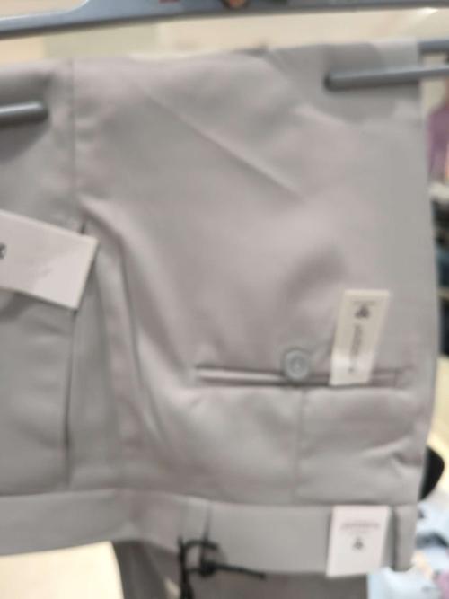 light grey polyester formal trousers - 21906974 - Standard Image - 0