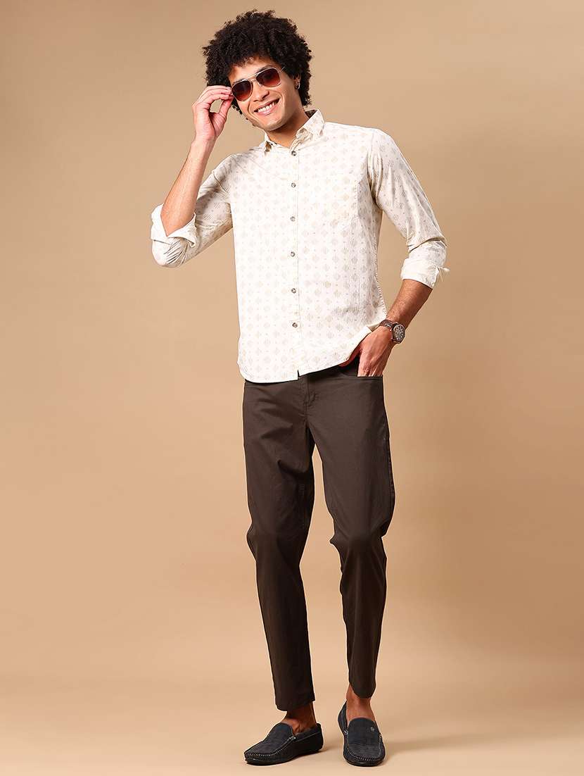 men printed long sleeve regular fit casual shirt - 21907012 -  Standard Image - 5