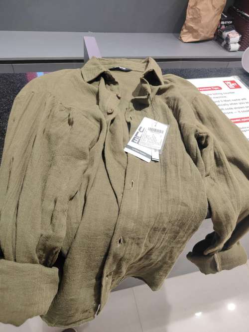 olive gauze casual shirt - 21907050 - Standard Image - 0