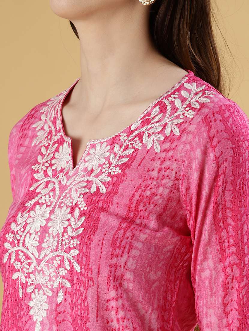 women printed three quarter sleeve kurti - 21907103 -  Standard Image - 5