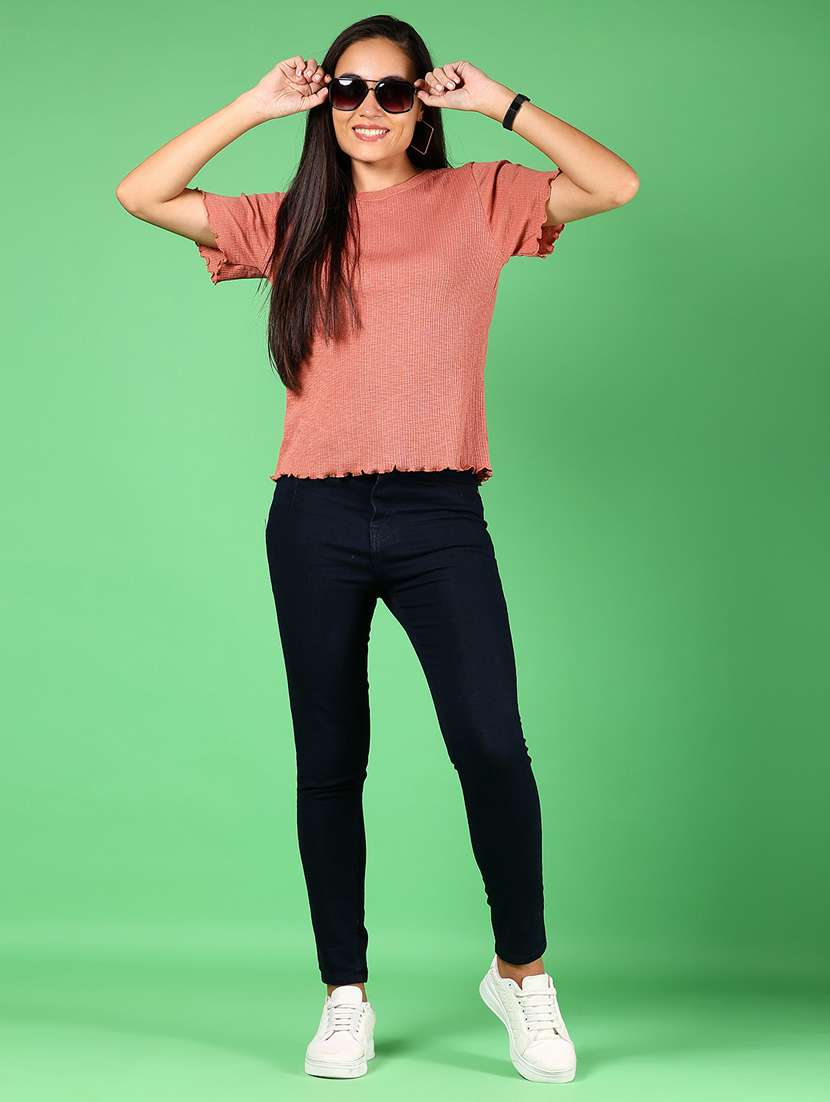 women solid mid rise slim fit jean - 21907104 -  Standard Image - 5