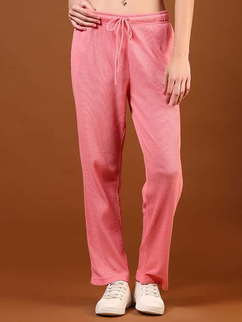 women solid mid rise regular fit track pant - 21907106 -  Standard Image - 0