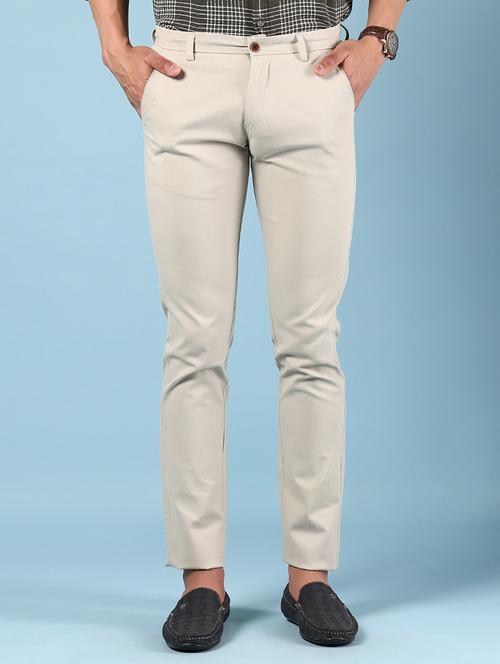 men solid md rise flat front casual chinos  - 21907551 -  Standard Image - 0