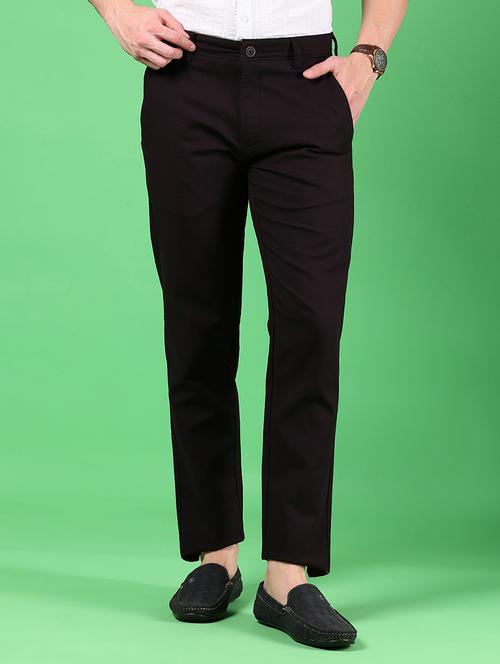 men solid md rise flat front casual chinos  - 21907587 -  Standard Image - 0