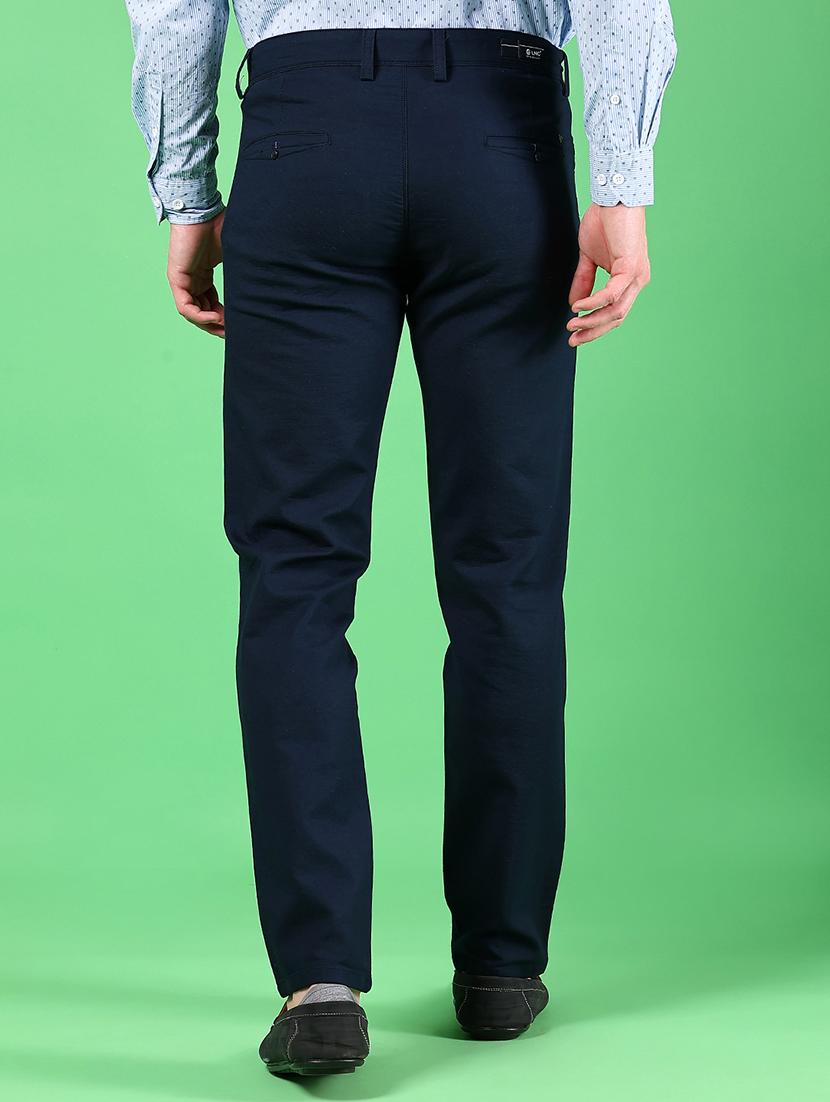 men solid md rise flat front casual chinos - 21907595 - Standard Image - 3