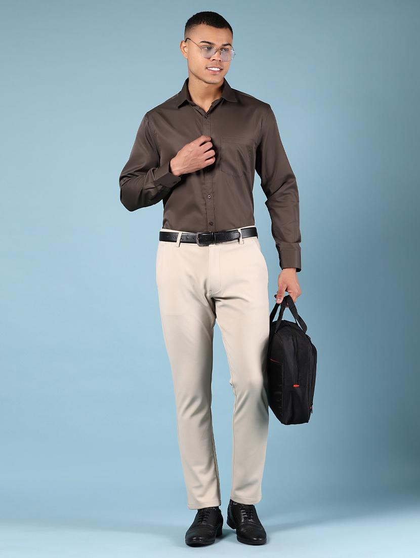 men solid long sleeve formal shirt - 21907605 - Standard Image - 5