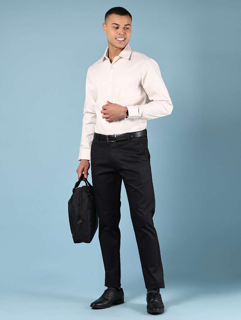 men solid long sleeve formal shirt - 21907606 -  Standard Image - 5