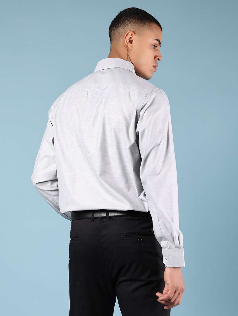 men solid long sleeve formal shirt - 21907610 -  Standard Image - 3