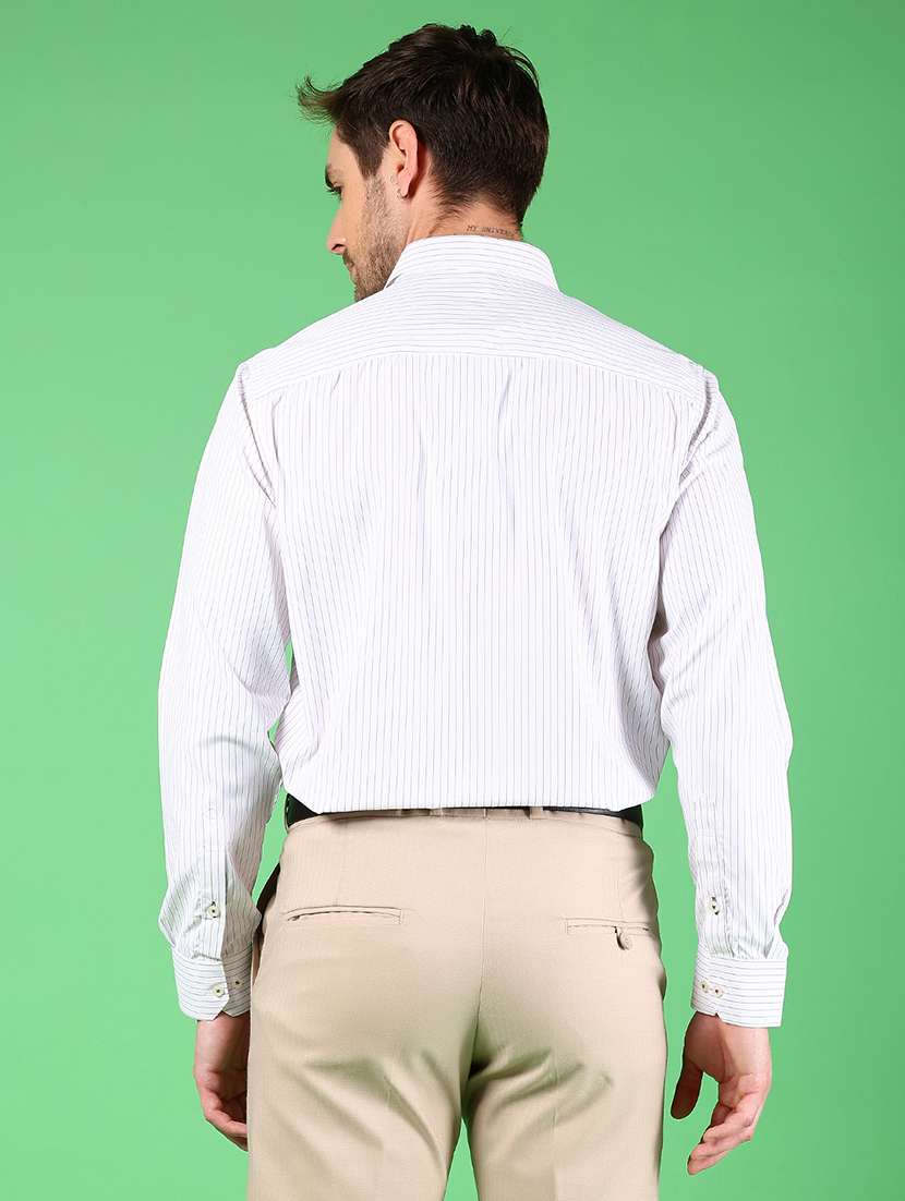 men striped long sleeve regular fit formal shirt - 21907647 - Standard Image - 3