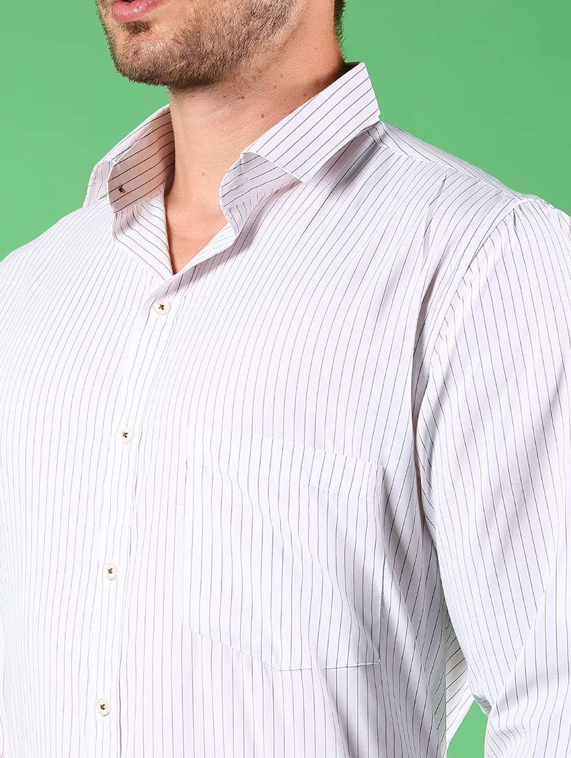 men striped long sleeve regular fit formal shirt - 21907647 - Standard Image - 5