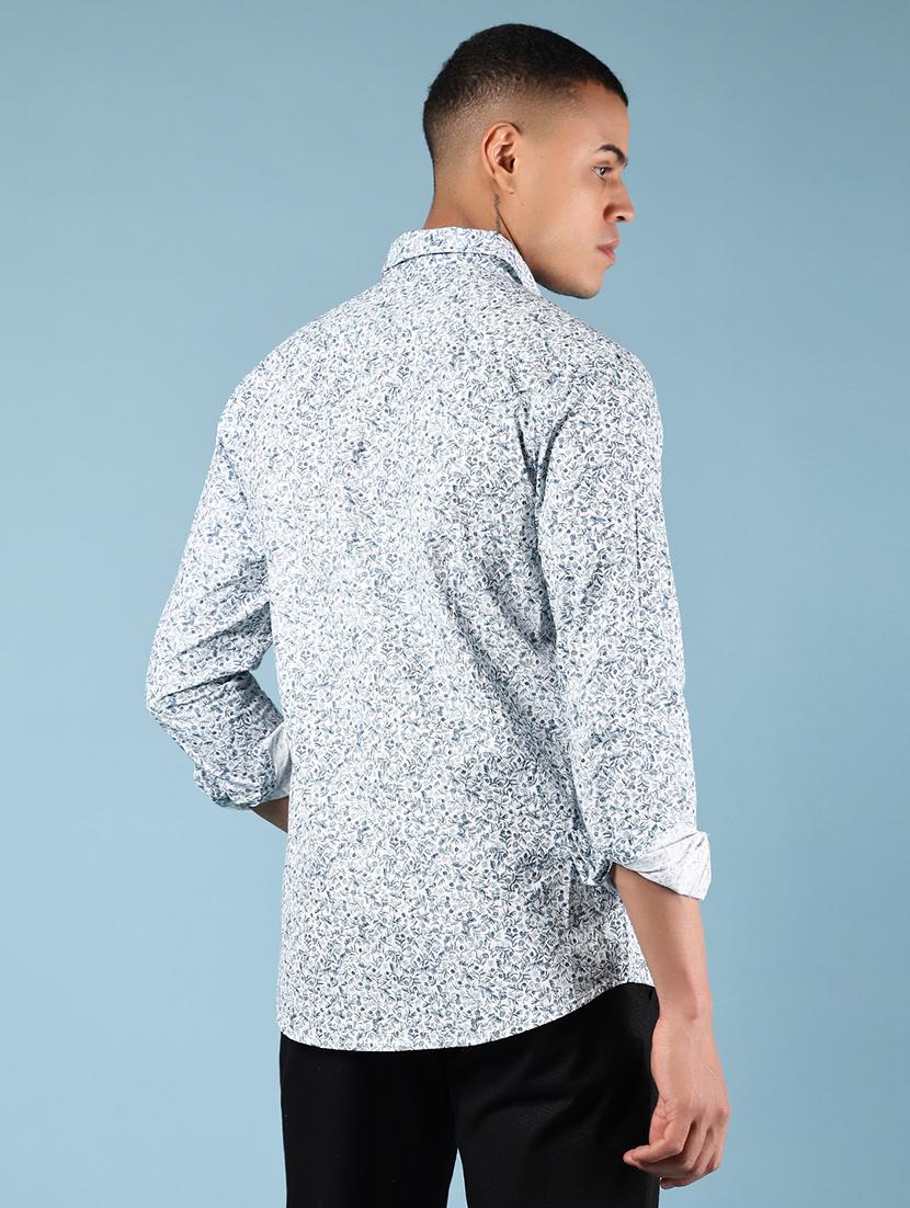 men printed long sleeve regular fit casual shirt - 21907678 - Standard Image - 3