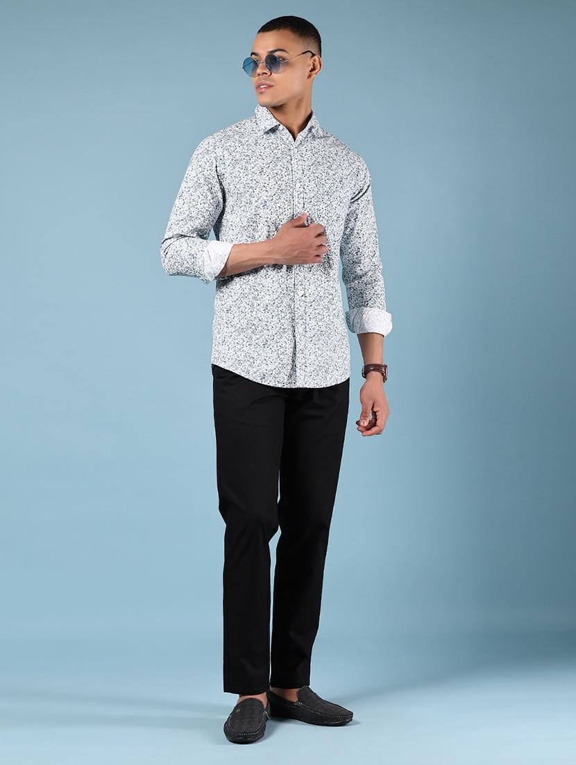 men printed long sleeve regular fit casual shirt - 21907678 - Standard Image - 5