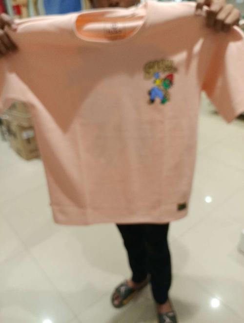 light pink cotton interlock tshirt - 21907680 - Standard Image - 0