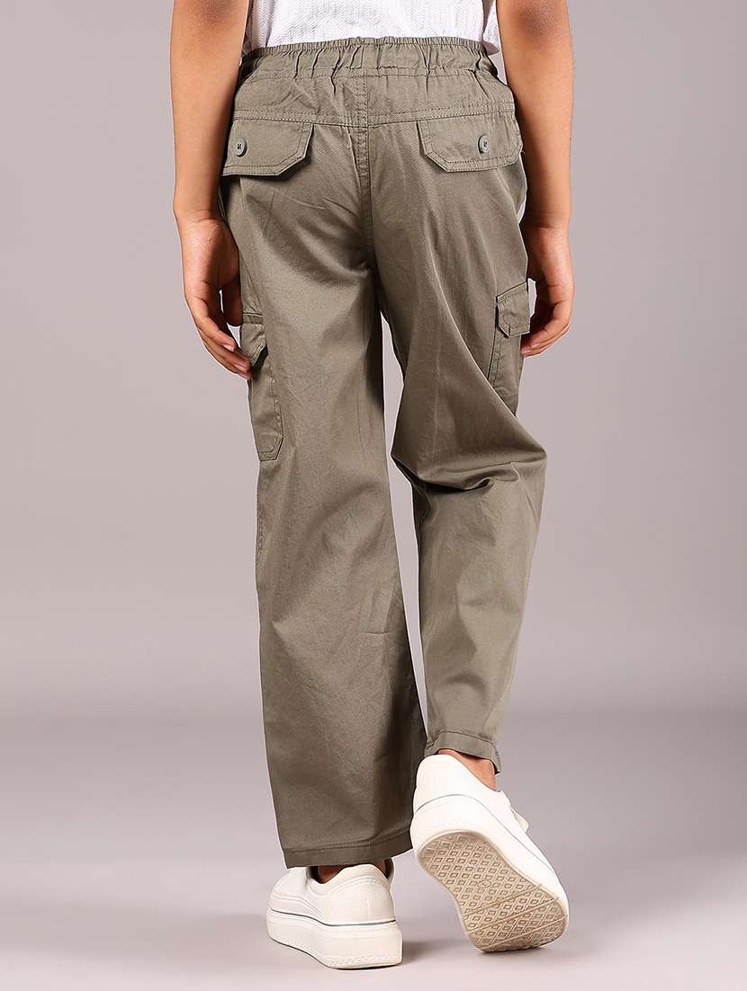 boys solid mid rie relaxed fit cargo - 21907692 -  Standard Image - 3