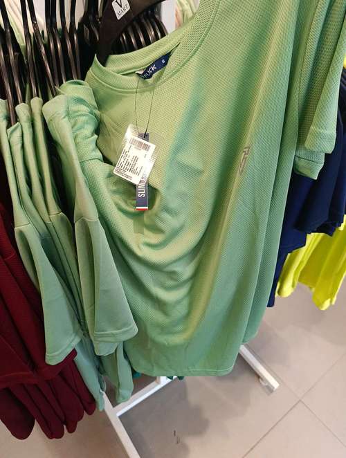 light green polyester tshirt - 21907715 -  Standard Image - 0