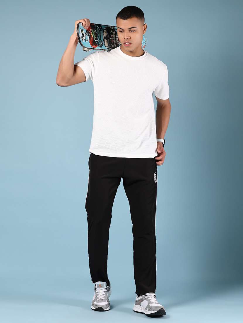 men solid mid rise full length track pant - 21907719 -  Standard Image - 5