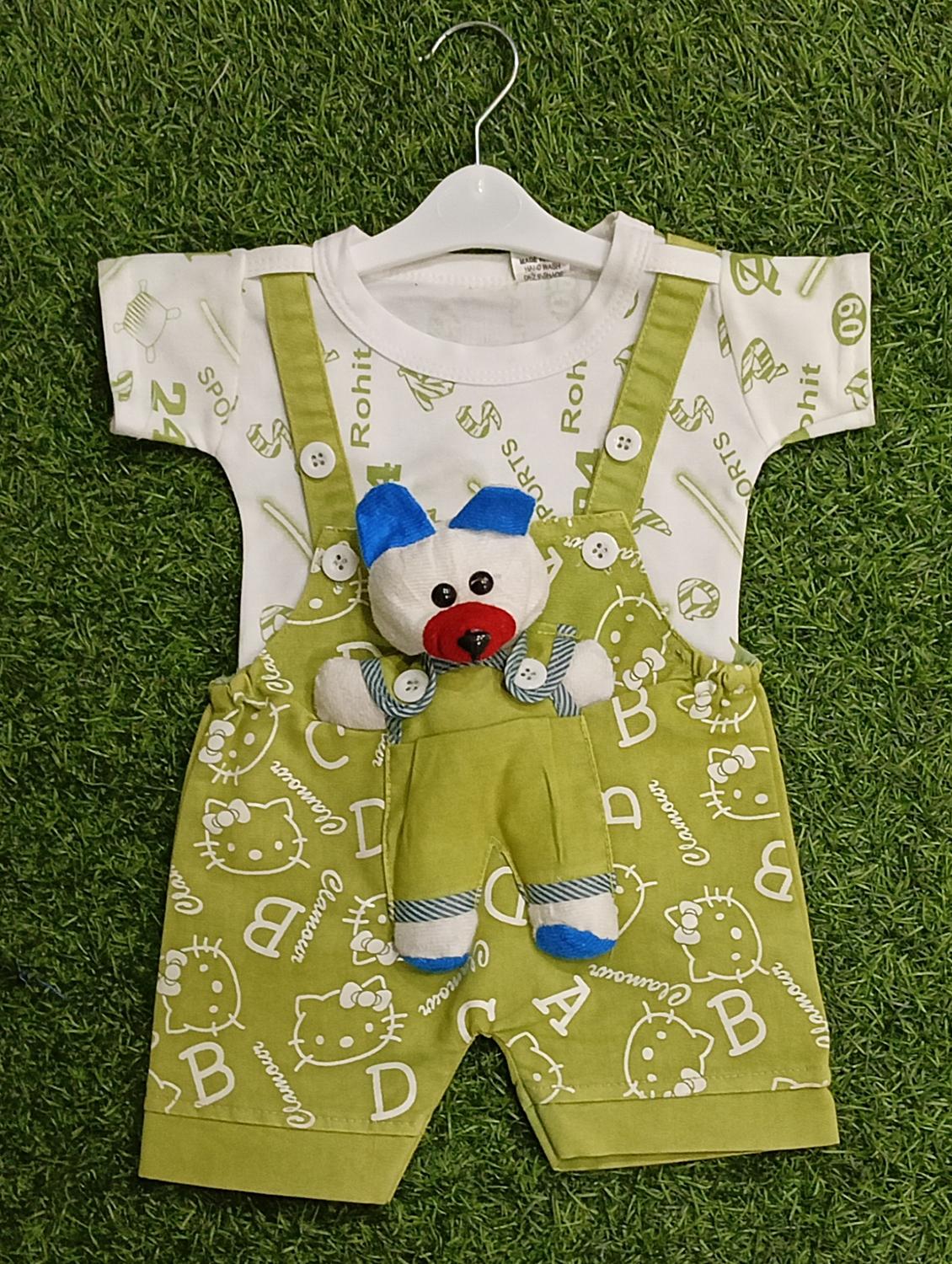 kids printed adjustable strap dungree