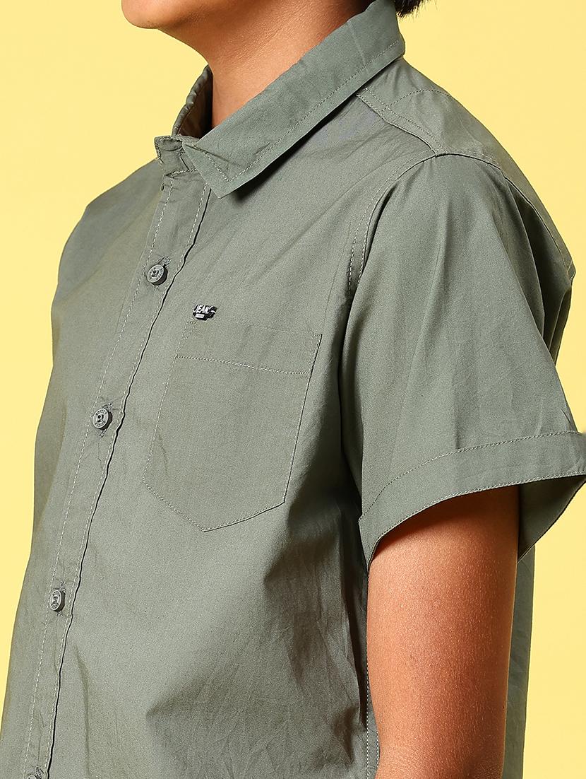boys solid short sleeve casual shirt - 21907779 - Standard Image - 5