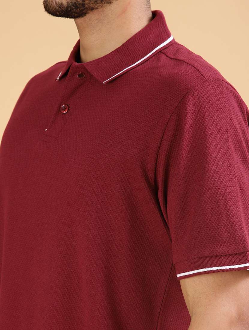men solid short sleeve regular fit polo t-shirt - 21908033 - Standard Image - 3