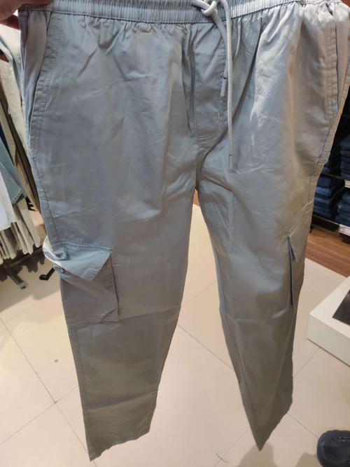 light green twill joggers - 21908036 - Standard Image - 0