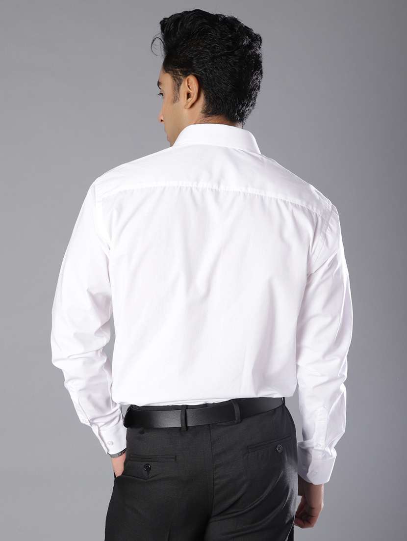 men solid long sleeve regular fit formal shirt - 21908043 - Standard Image - 3