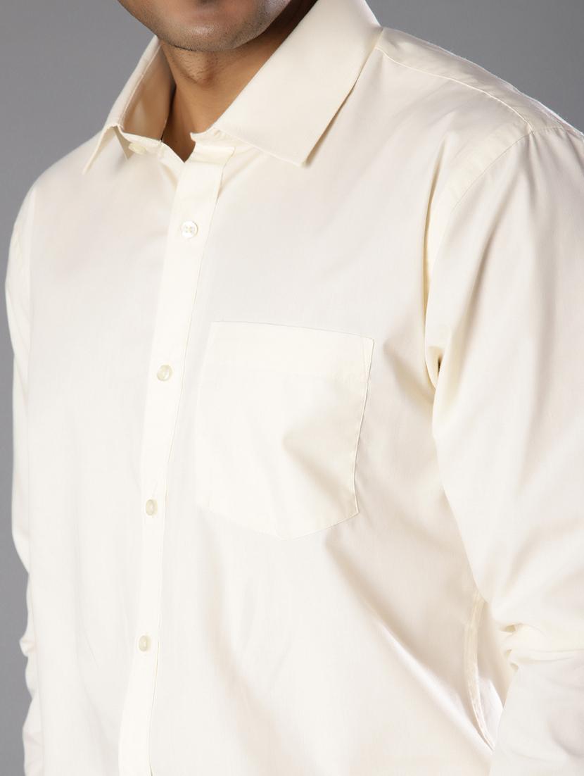 men solid long sleeve regular fit formal shirt - 21908044 - Standard Image - 5