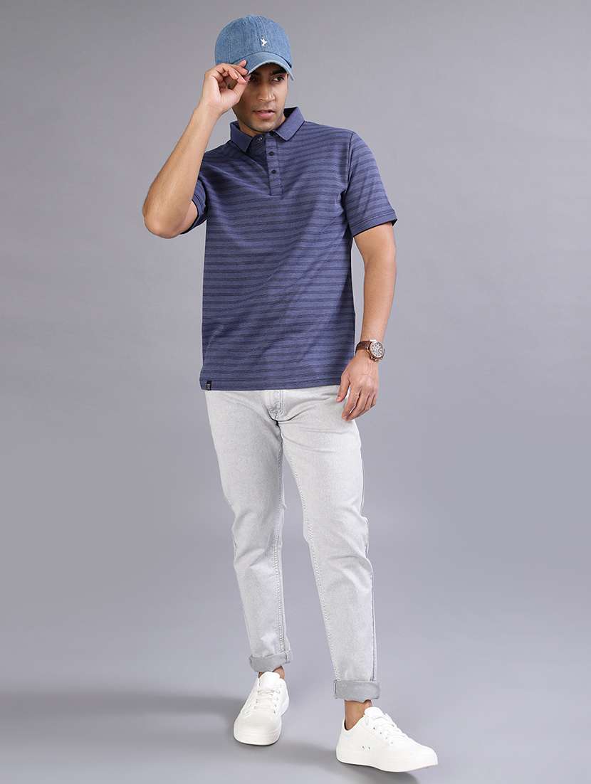 men striped short sleeve regular fit polo t-shirt - 21908048 -  Standard Image - 3