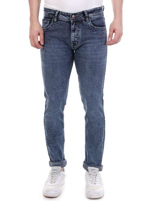 men blue mid rise slim fit denim jean - 21908112 -  Standard Image - 0